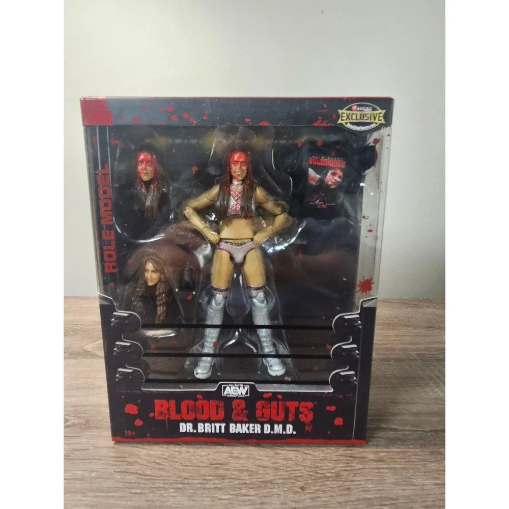 AEW Blood & Guts Dr Britt Baker DMD Ringside Exclusive Action Figure Jazwares